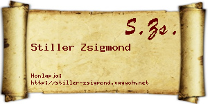 Stiller Zsigmond névjegykártya